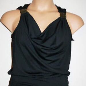 Carmen Marc Valvo cowl neck tankini top